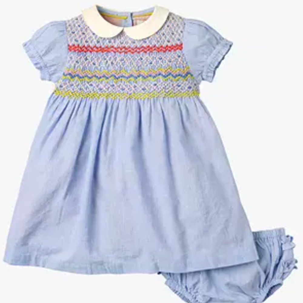 Mini Boden Smocked Occasion Dress NWT
